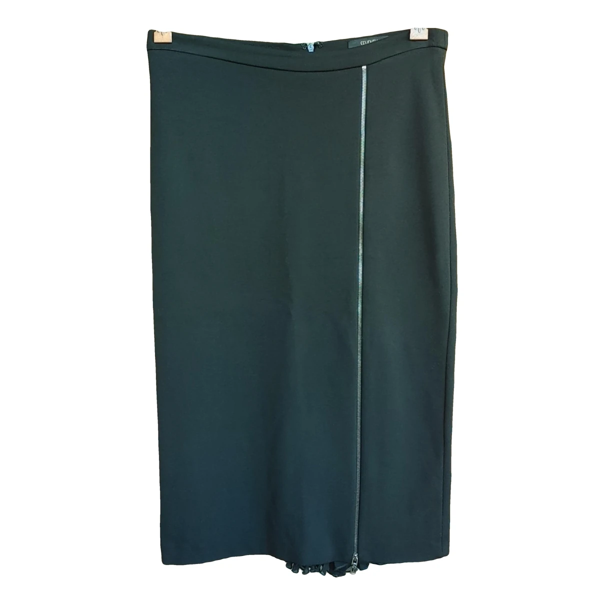 Pre-owned Seventy Mid-length Skirt In Black