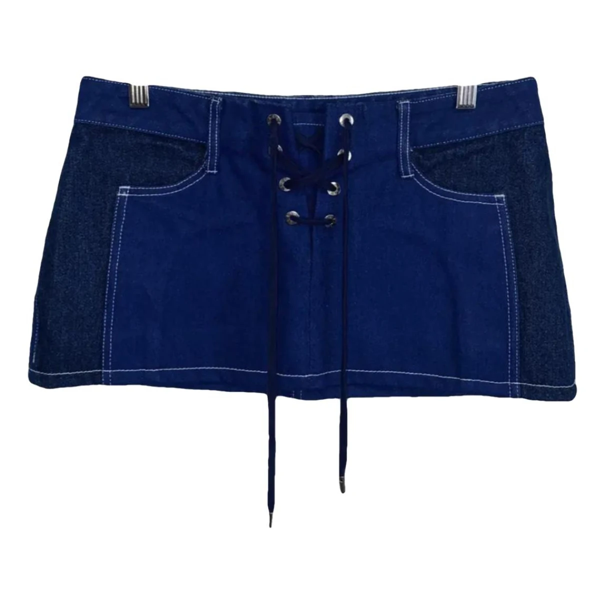 Pre-owned Dion Lee Mini Skirt In Blue