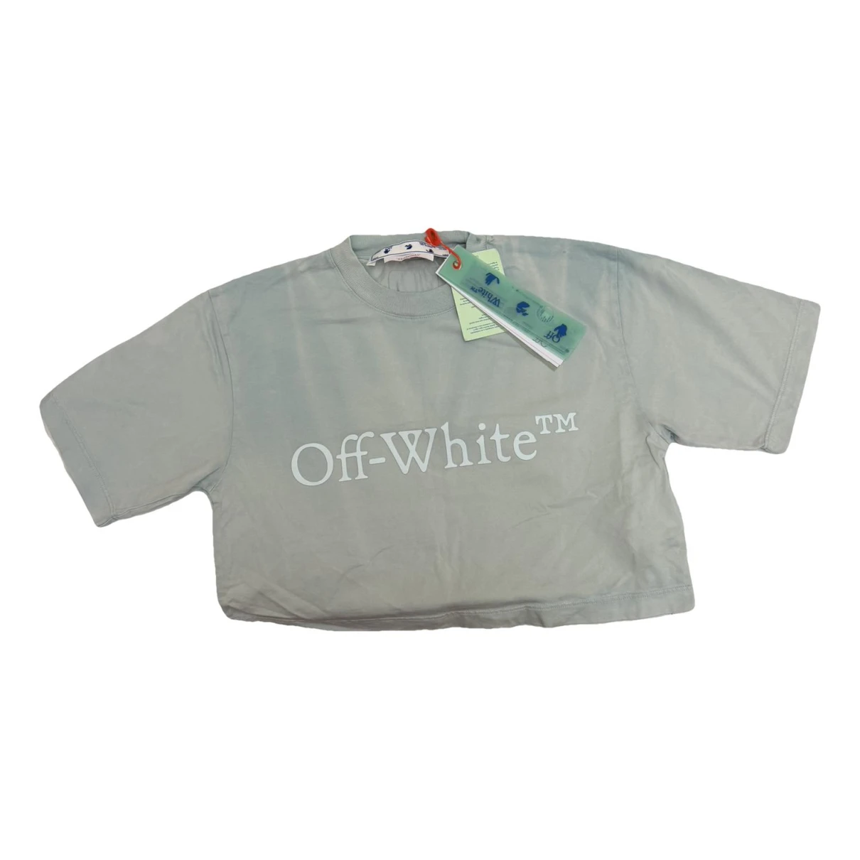 Pre-owned Off-white T-shirt In Turquoise