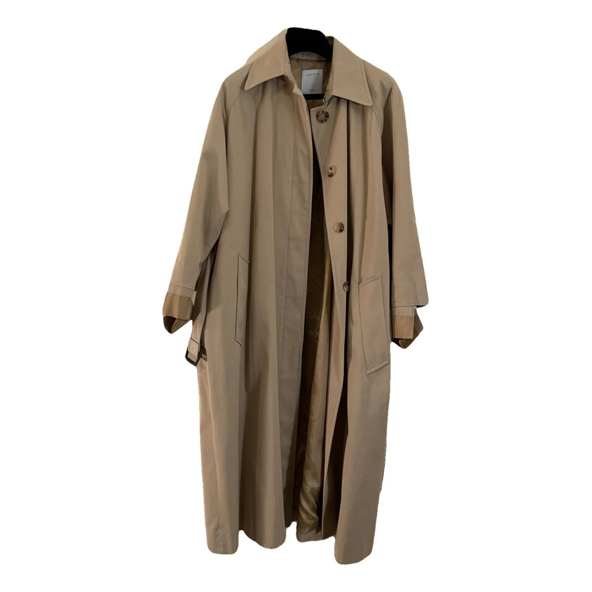 Pre-owned Sandro Trench Coat In Beige