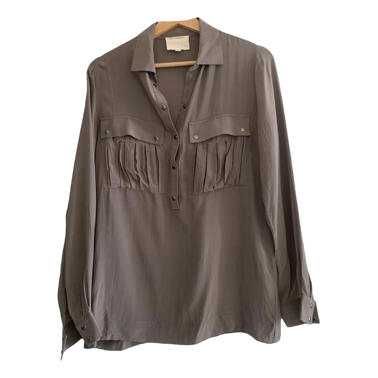 Pre-owned Gat Rimon Silk Blouse In Brown