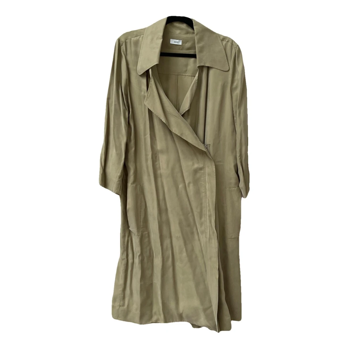Pre-owned Closed Silk Mid-length Dress In Khaki