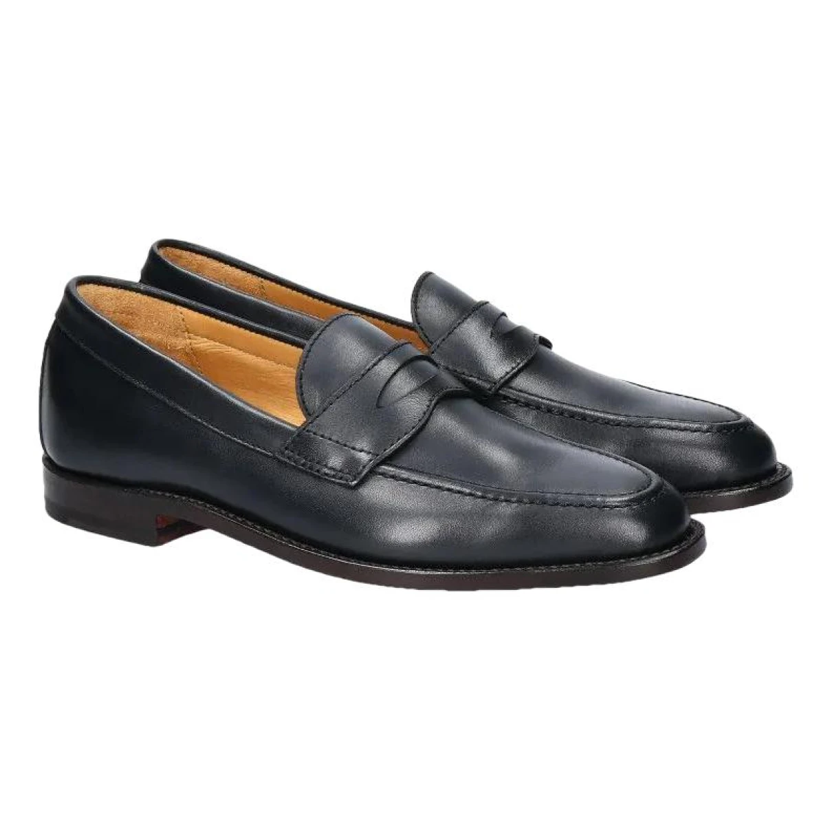 Pre-owned Ludwig Reiter Leather Flats In Black