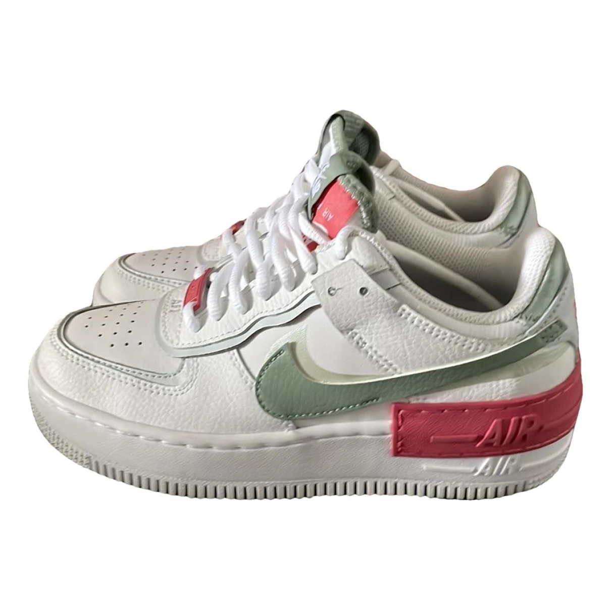 Pre-owned Nike Air Force 1 Leather Trainers In Multicolour