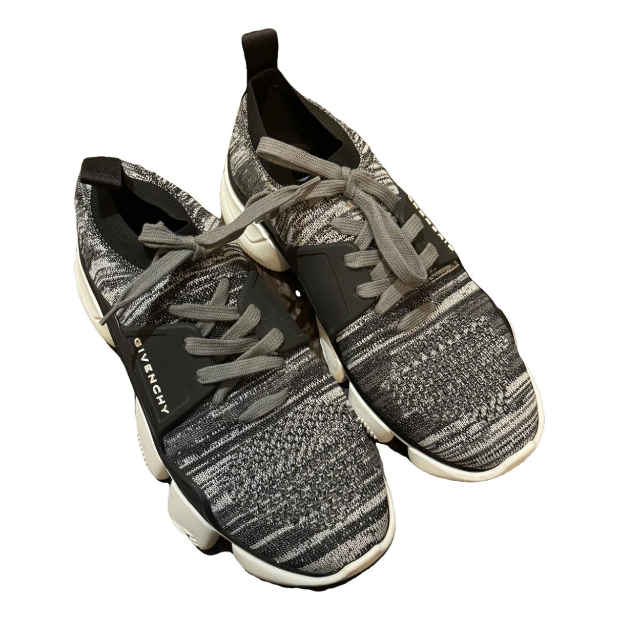 Pre-owned Givenchy Jaw Cloth Low Trainers In Anthracite