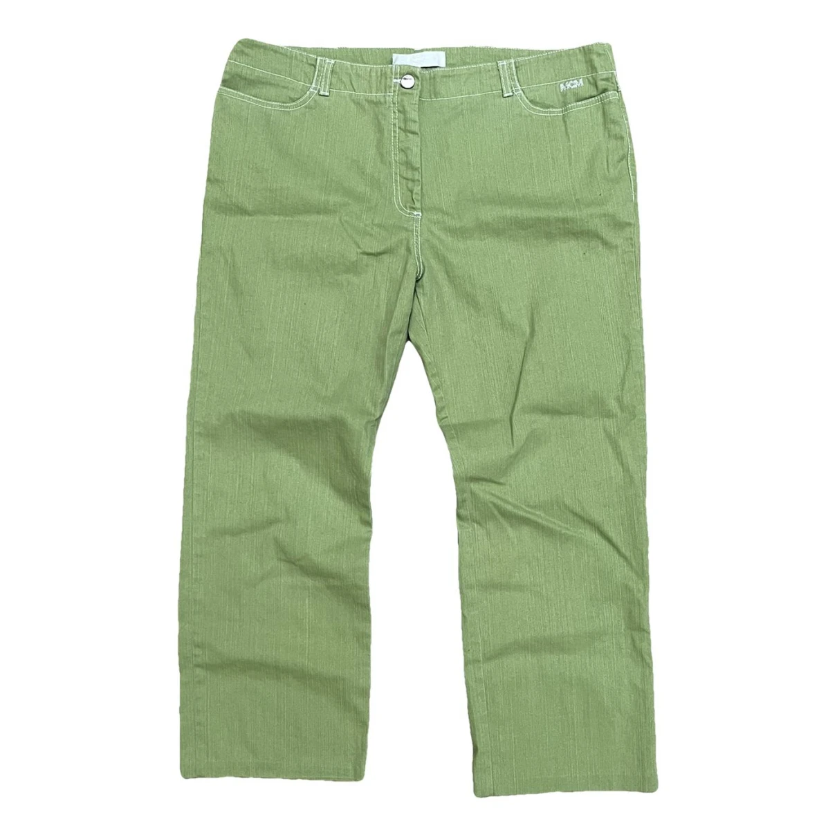 Pre-owned Mcm Straight Jeans In Green
