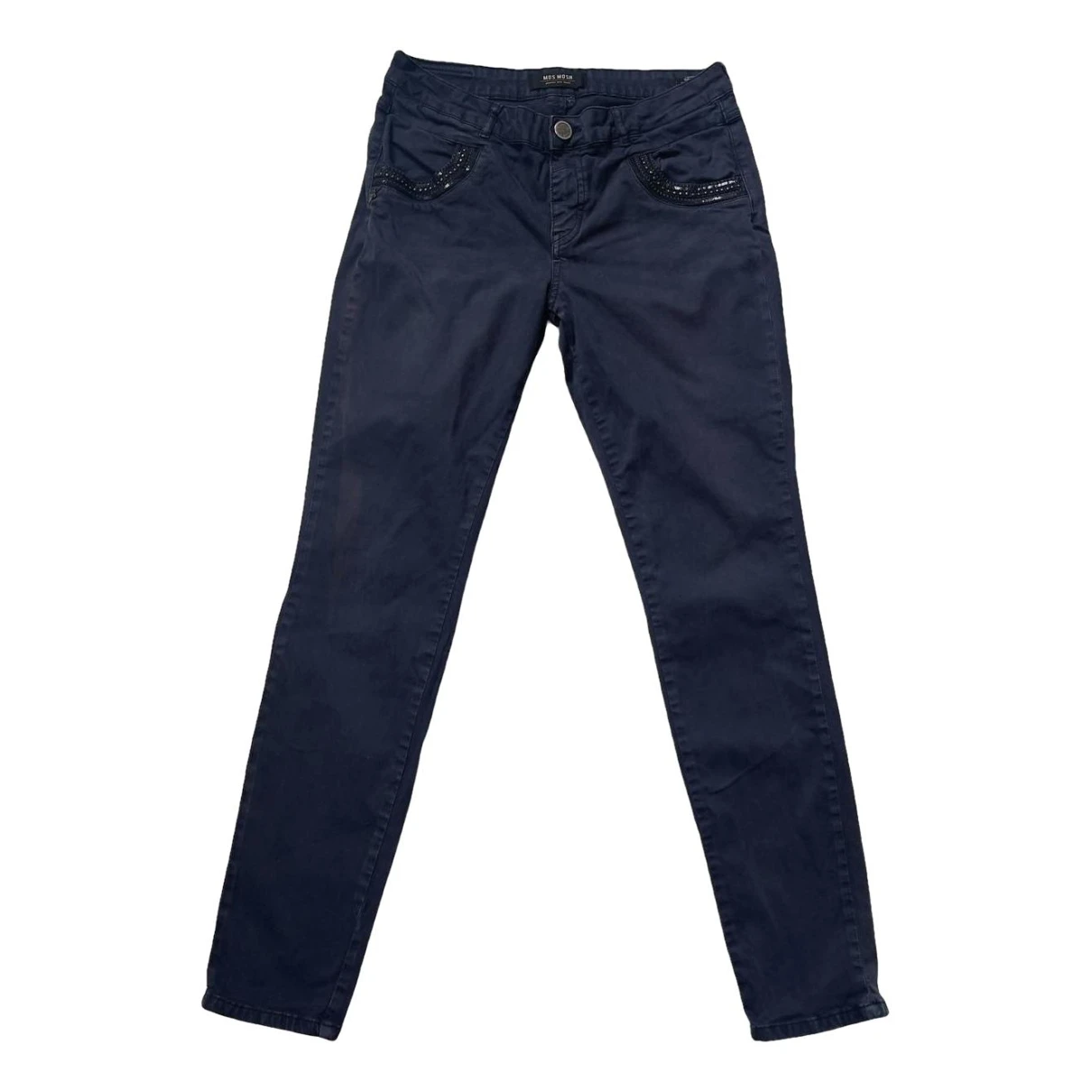 Pre-owned Mos Mosh Trousers In Navy