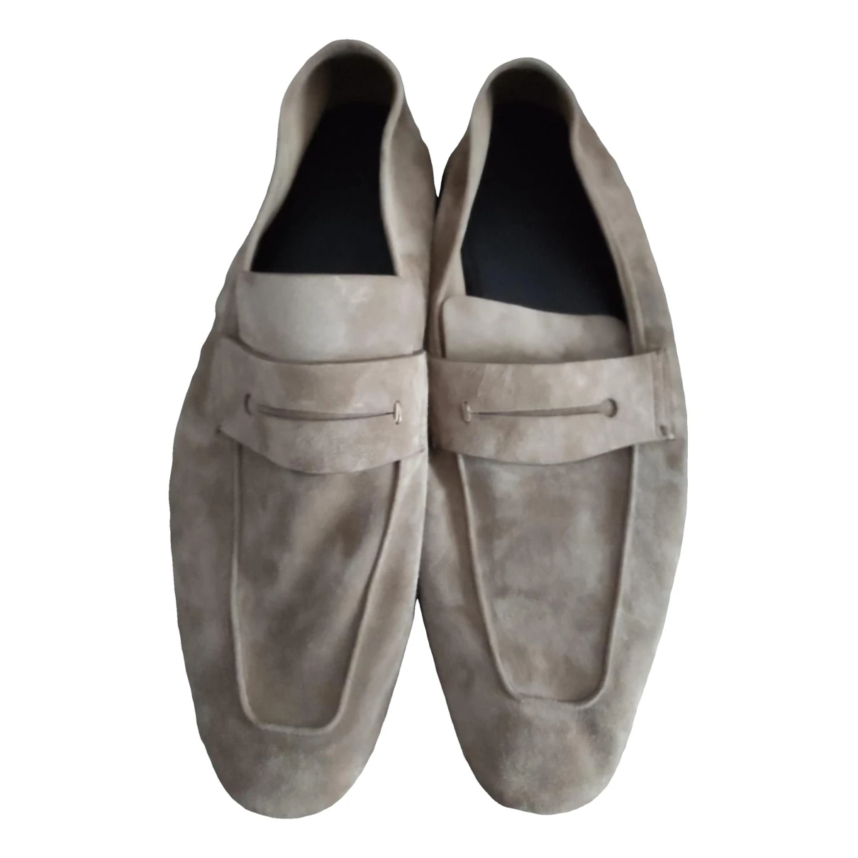 Pre-owned Zegna Flats In Beige