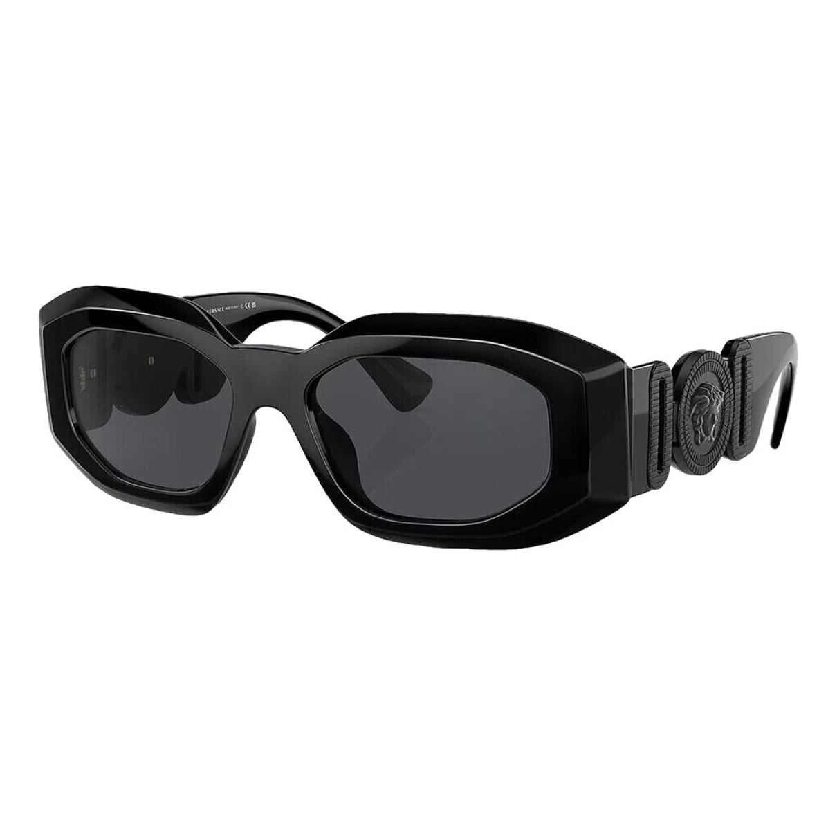 Pre-owned Versace Medusa Biggie Sunglasses In Black