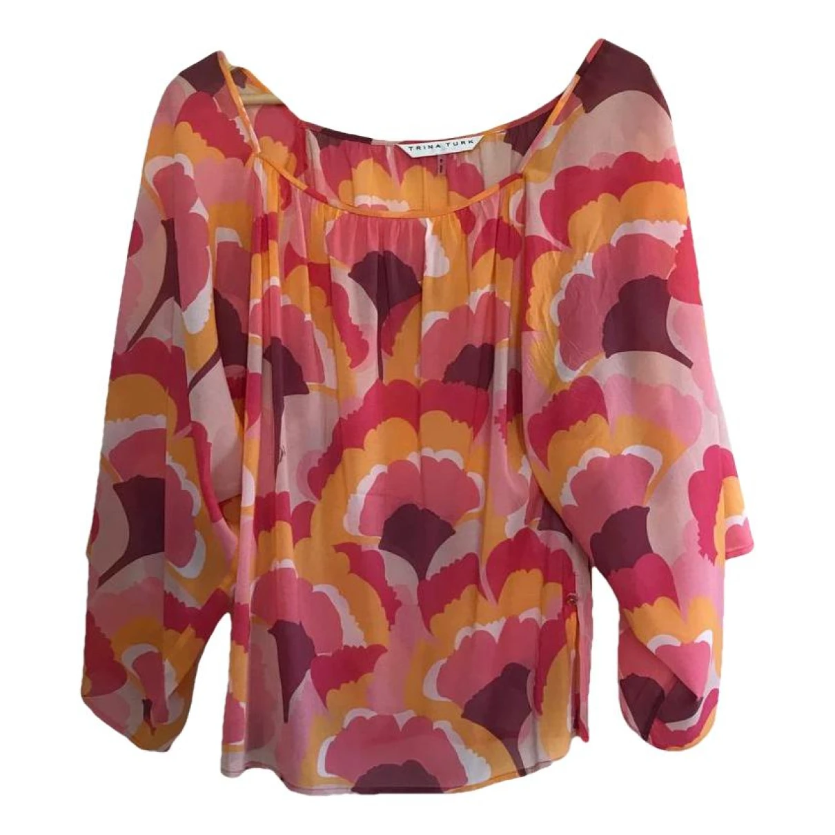 Pre-owned Trina Turk Silk Blouse In Pink