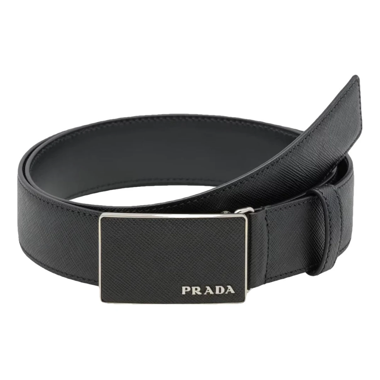 Pre-owned Prada Patent Leather Belt In Black