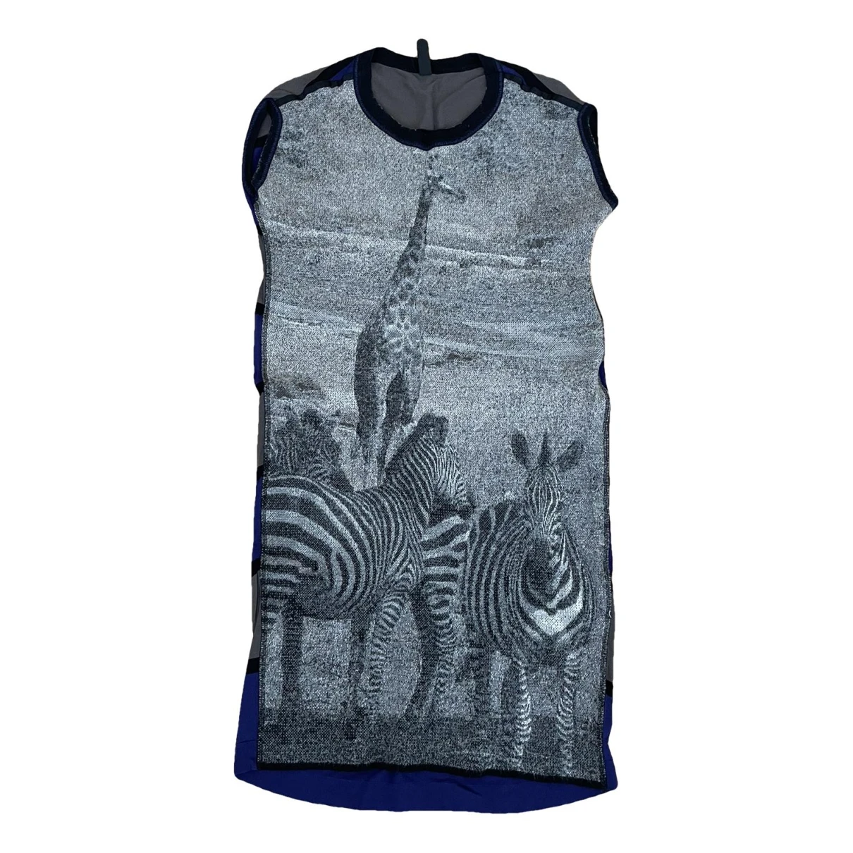 Pre-owned Marc Cain Wool Mini Dress In Grey