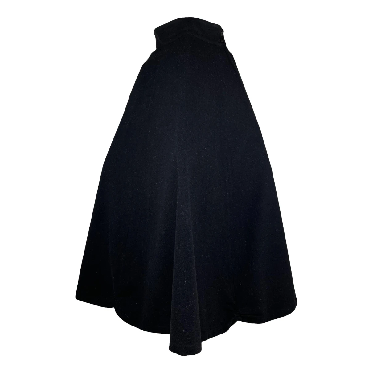 Pre-owned Y's Wool Maxi Skirt In Black