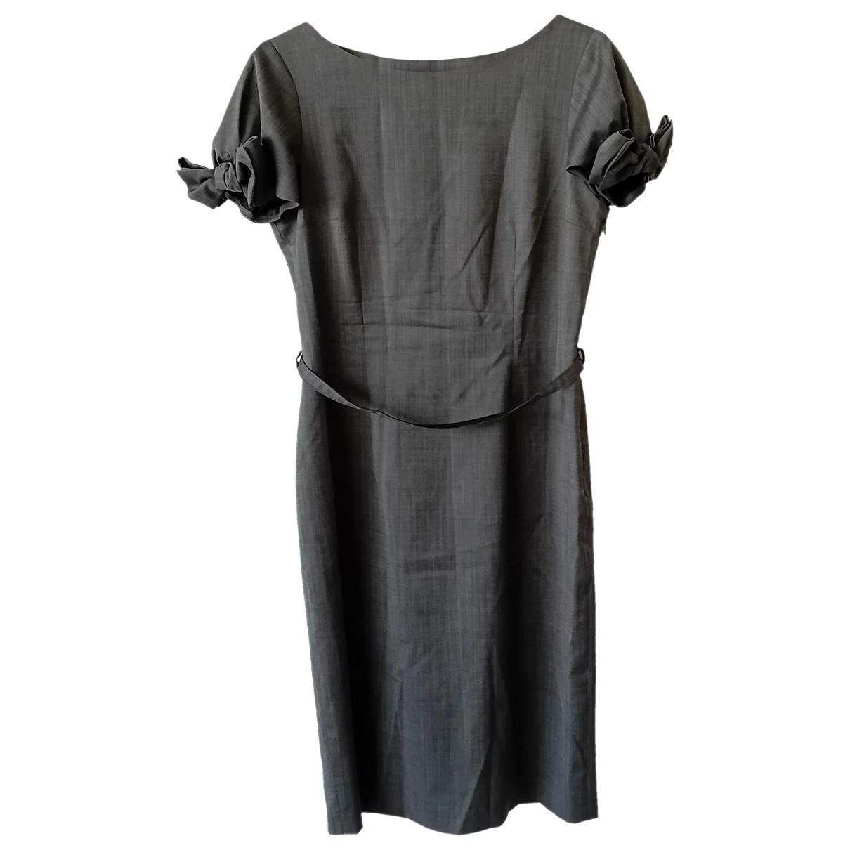 Pre-owned Moschino Cheap And Chic Wool Mid-length Dress In Anthracite