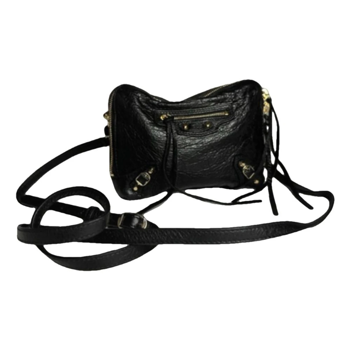 Pre-owned Balenciaga Neo Classic Leather Crossbody Bag In Black