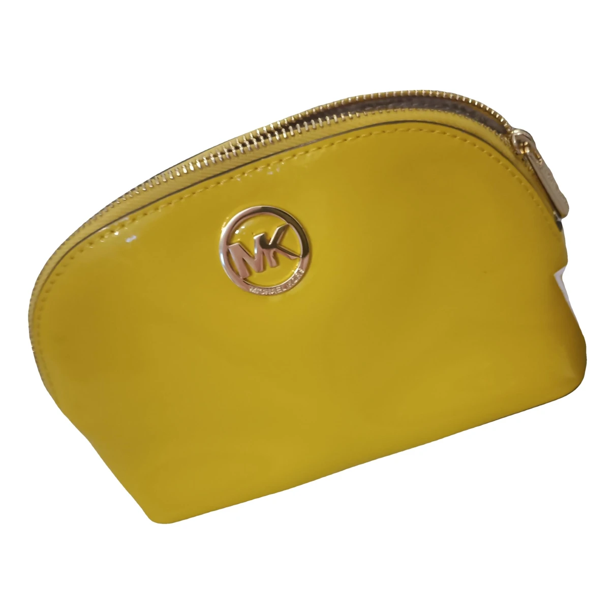 Pre-owned Michael Kors Patent Leather Clutch In Yellow