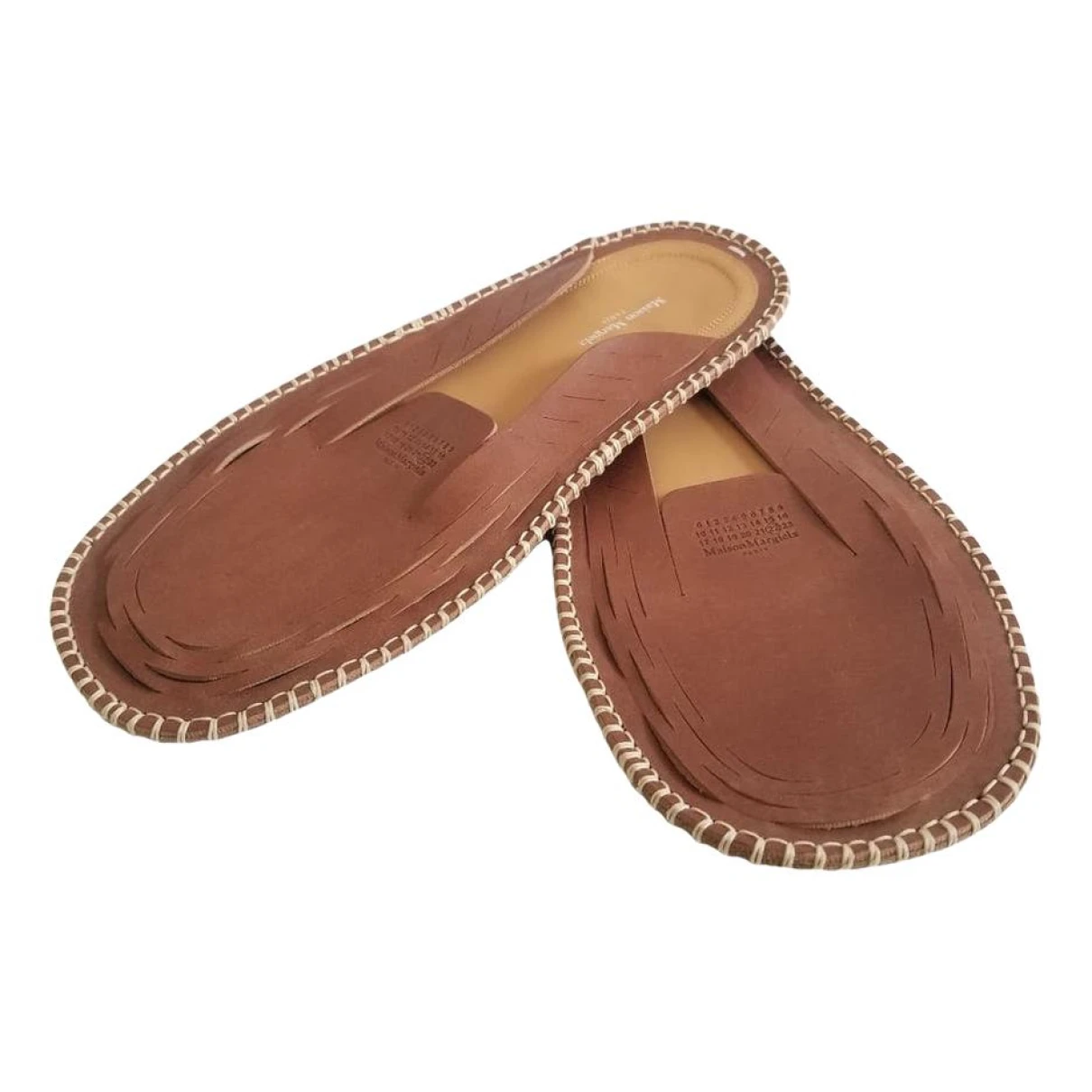 Pre-owned Maison Margiela Leather Mules & Clogs In Brown