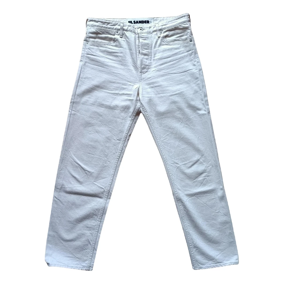 Pre-owned Jil Sander Straight Jeans In Ecru