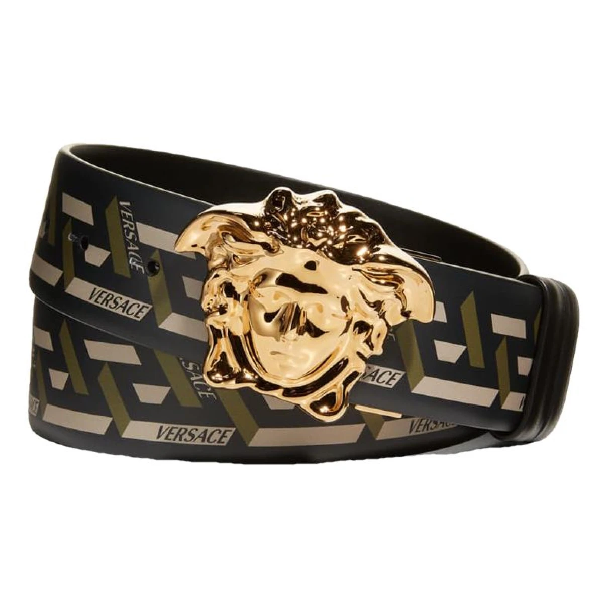 Pre-owned Versace Medusa Leather Belt In Multicolour