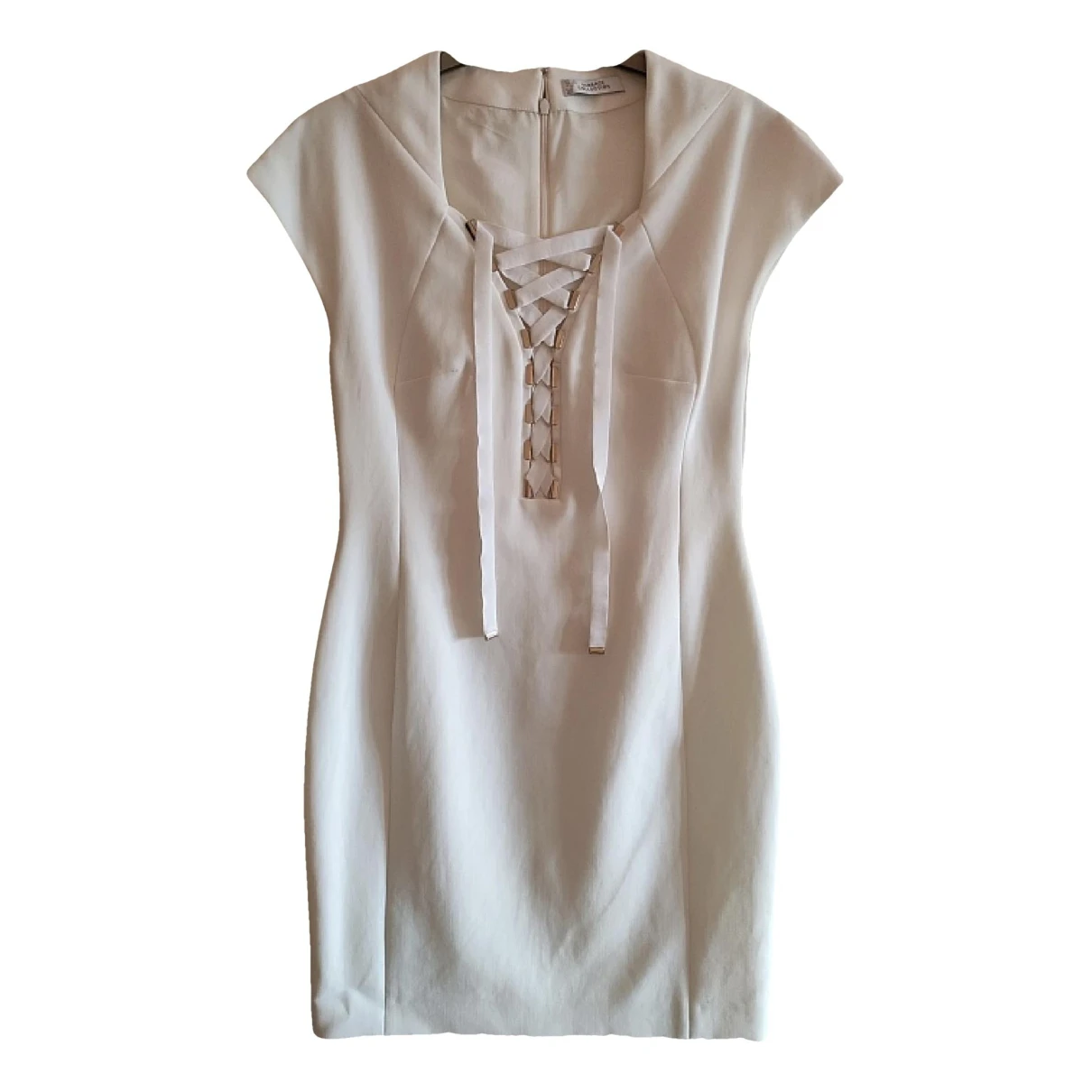 Pre-owned Versace Mini Dress In White