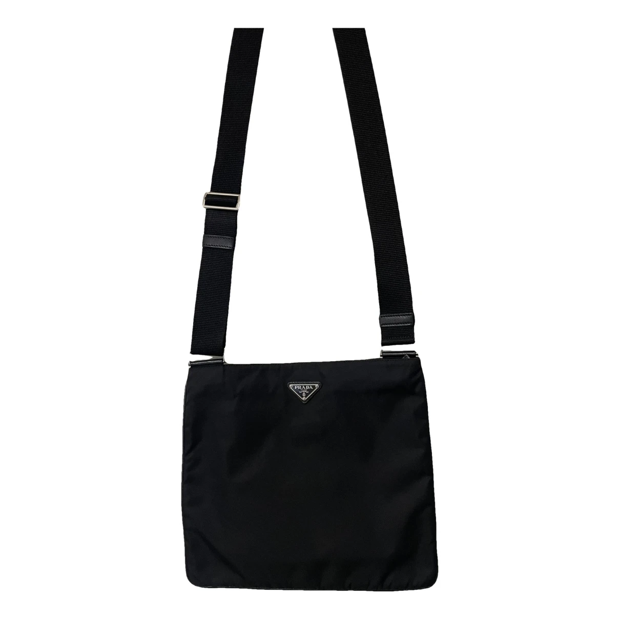 Pre-owned Prada Re-nylon Crossbody Bag In Black