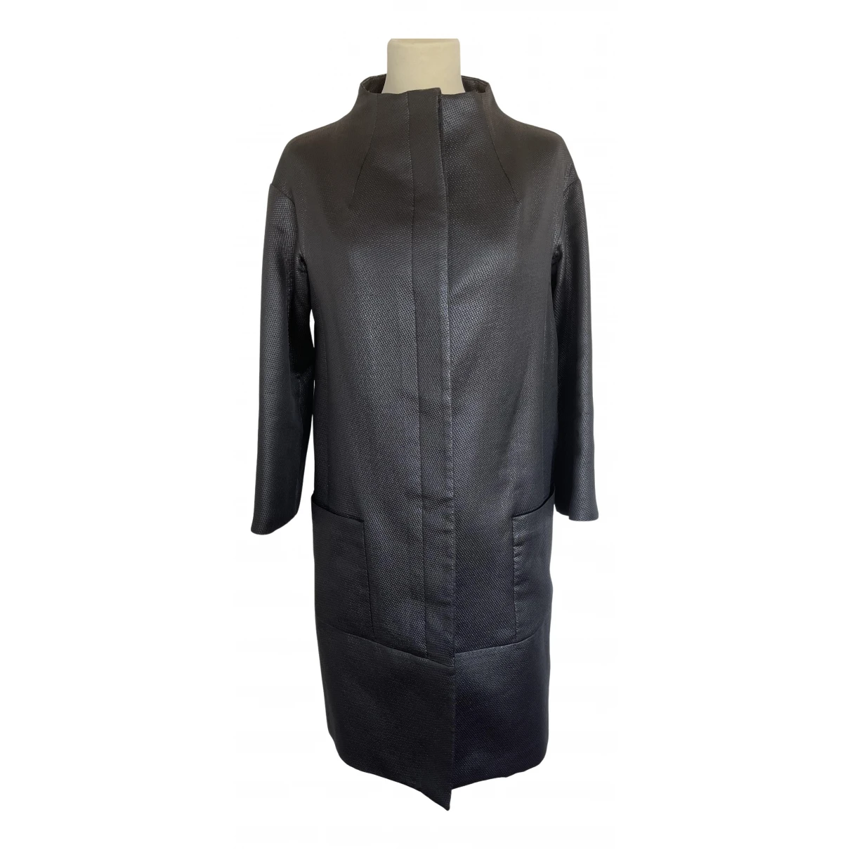 Pre-owned Liviana Conti Trench Coat In Black