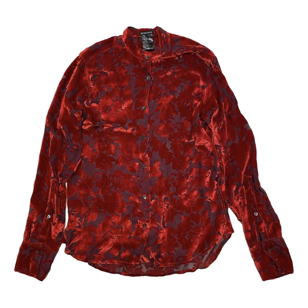 Pre-owned Ann Demeulemeester Silk Shirt In Red