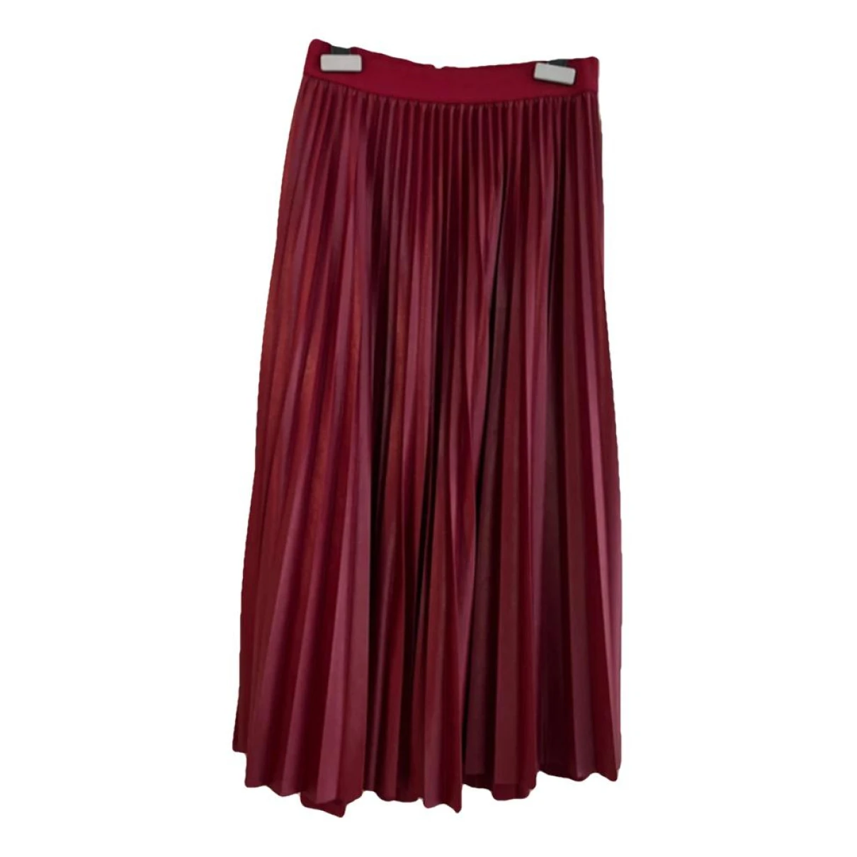 Pre-owned Pinko Maxi Skirt In Red