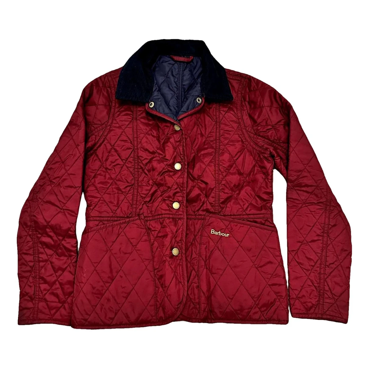 Pre-owned Barbour Blazer In Burgundy