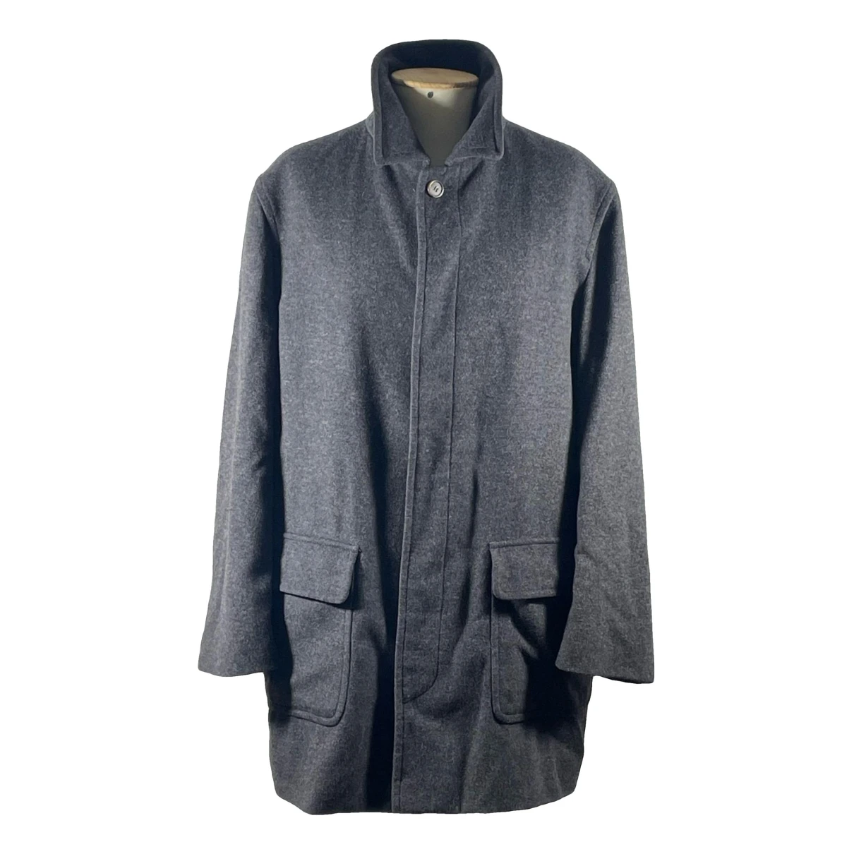 Pre-owned Brioni Wool Coat In Grey