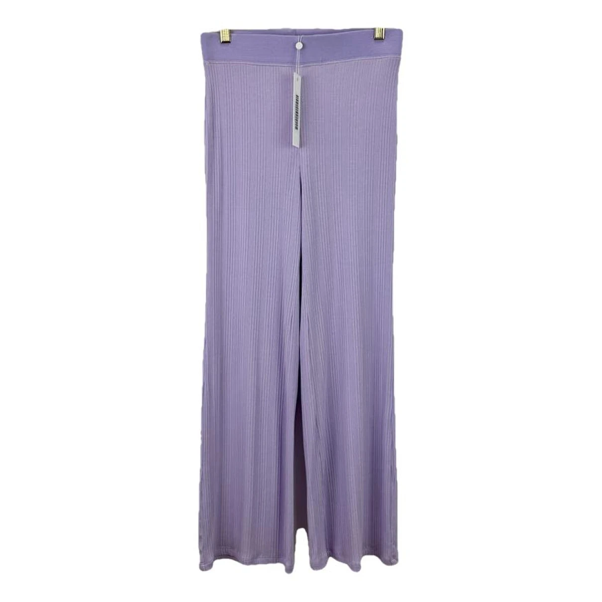 Pre-owned Jonathan Simkhai Straight Pants In Purple