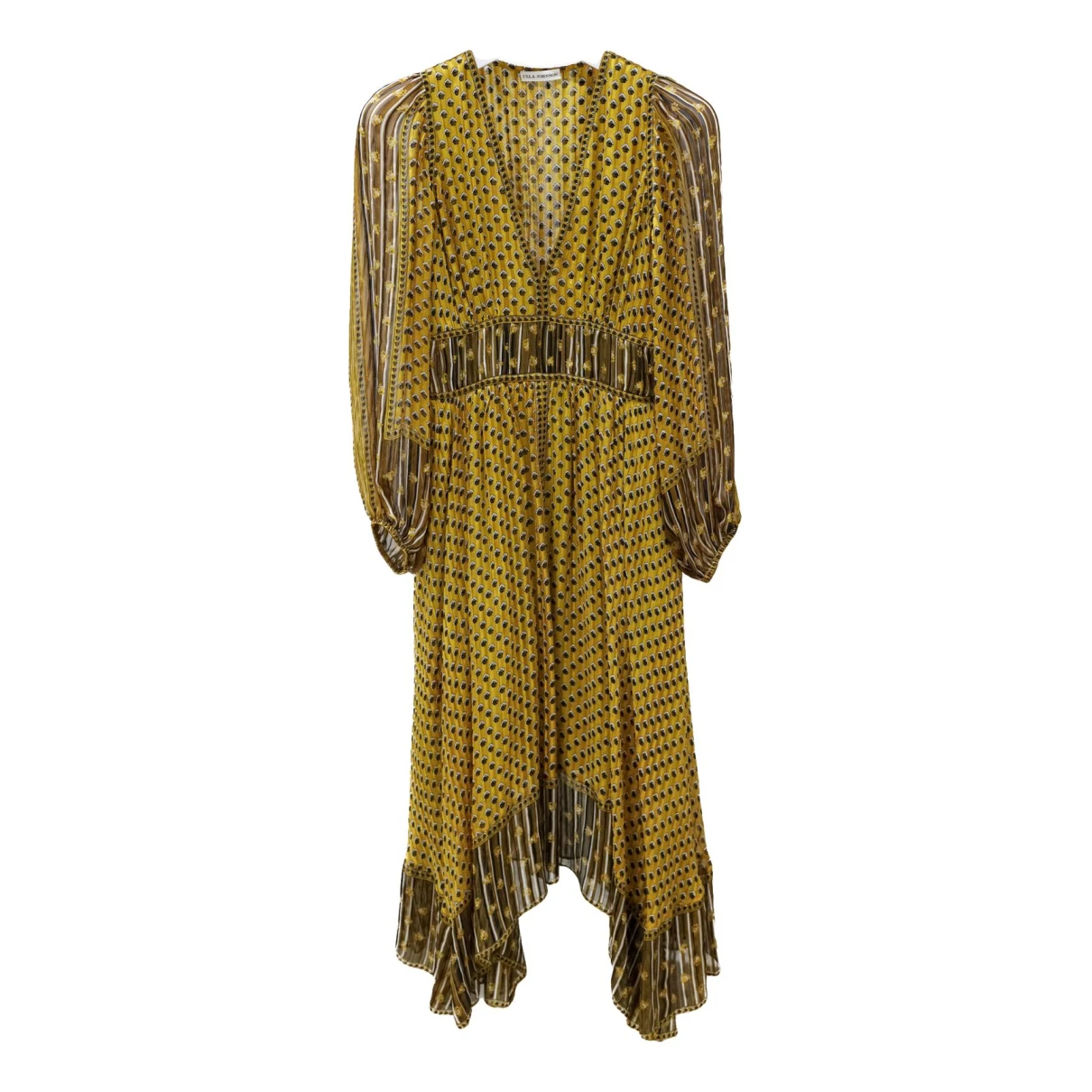 Pre-owned Ulla Johnson Silk Maxi Dress In Yellow