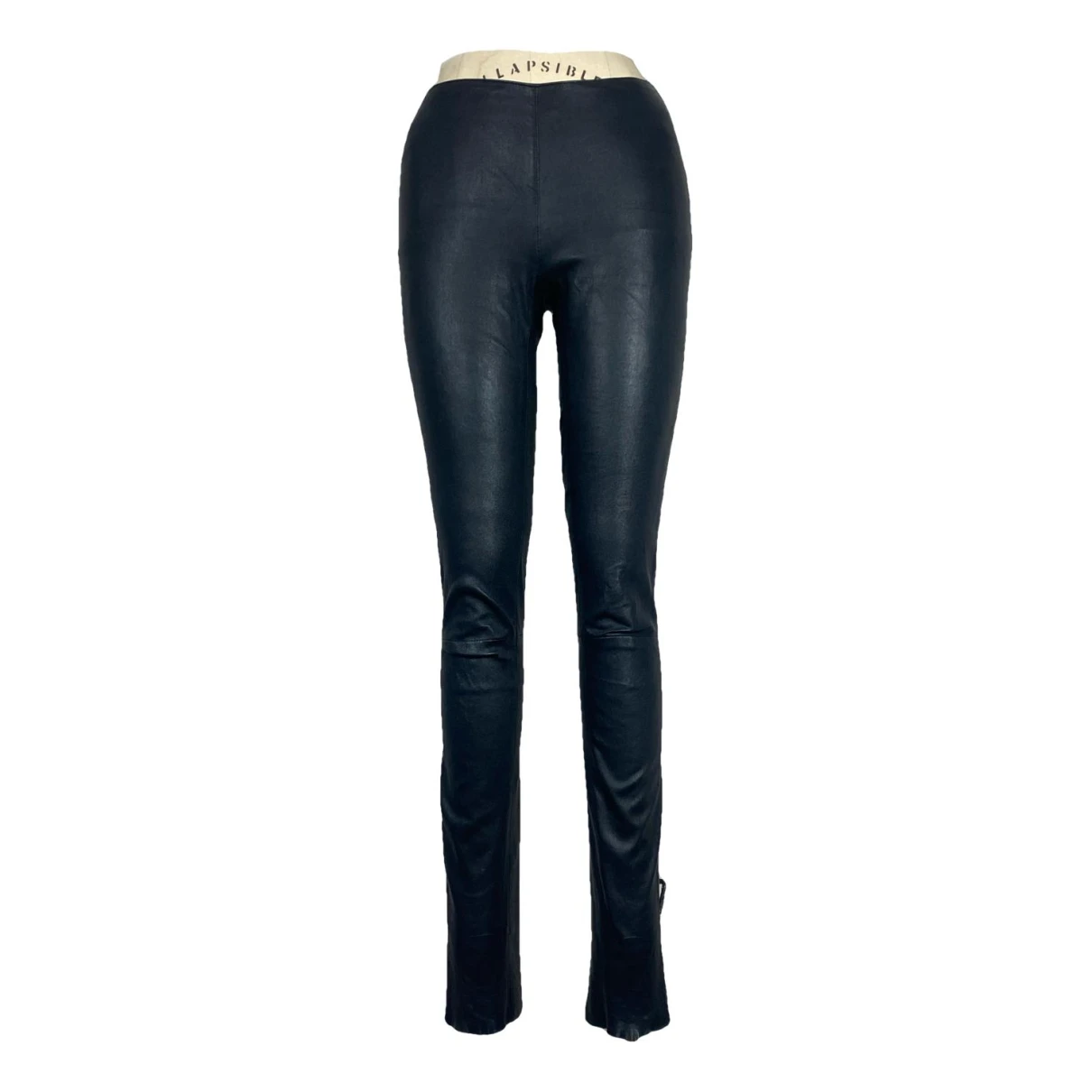 Pre-owned Drome Leather Leggings In Black