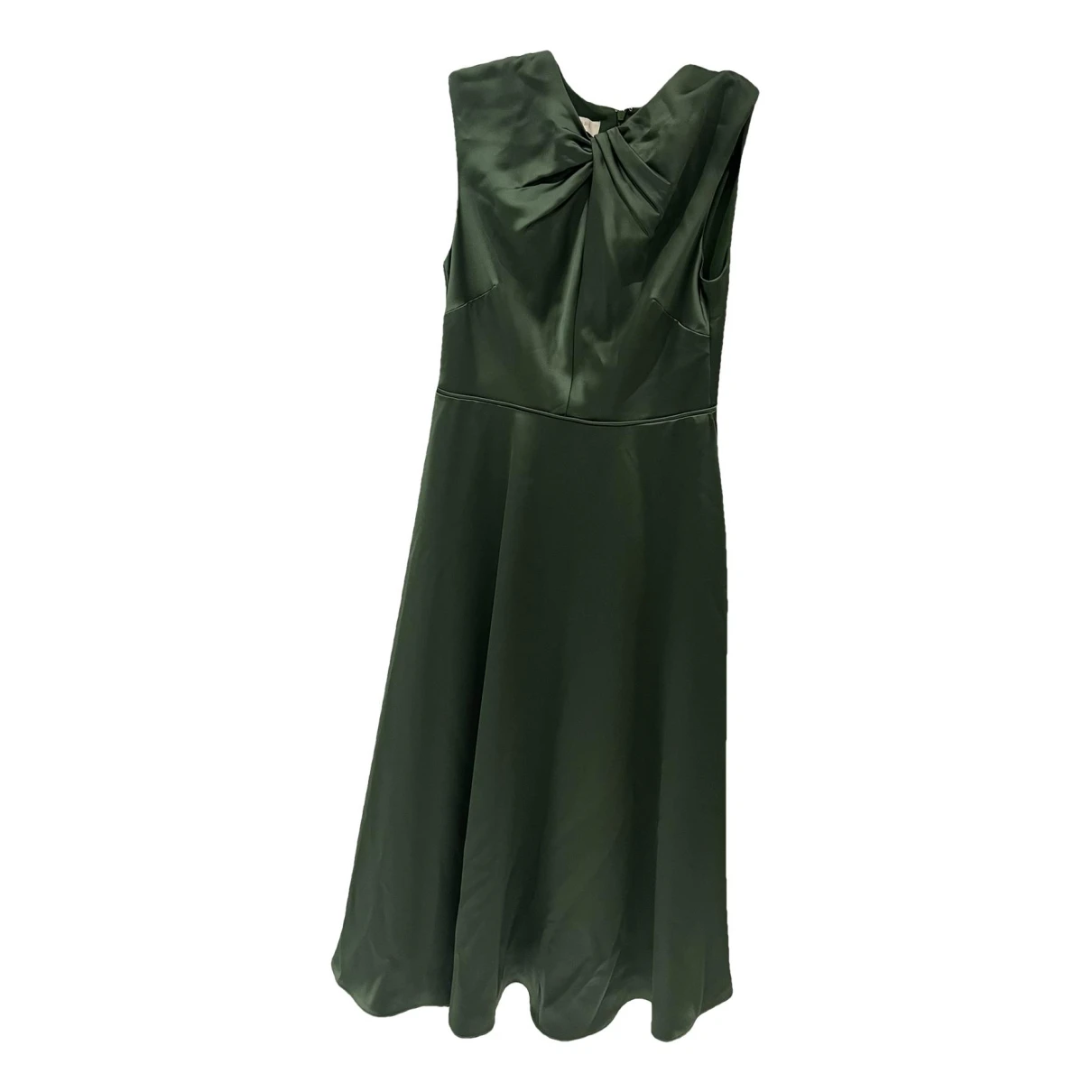 Pre-owned Hobbs Silk Maxi Dress In Green