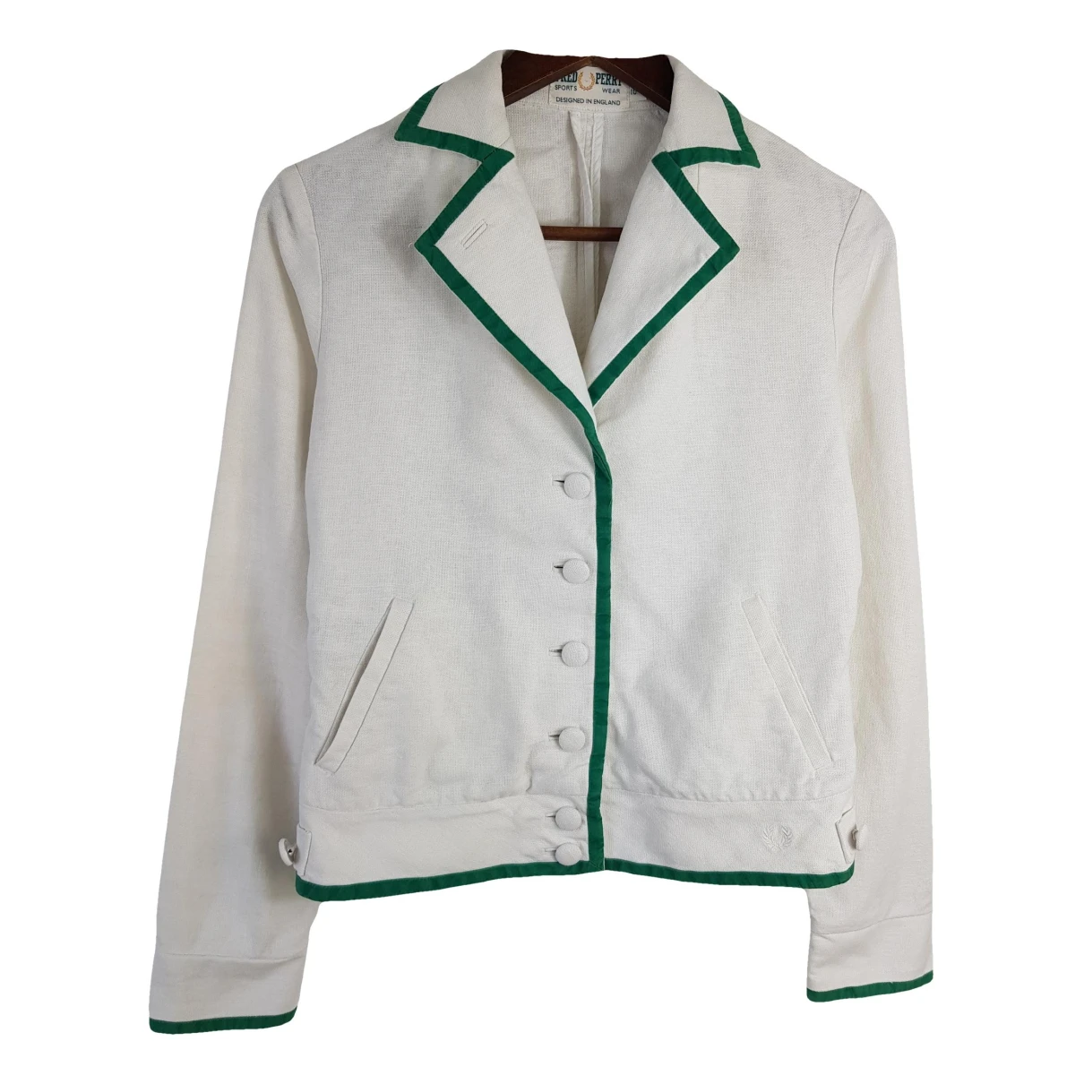 Pre-owned Fred Perry Linen Blazer In White
