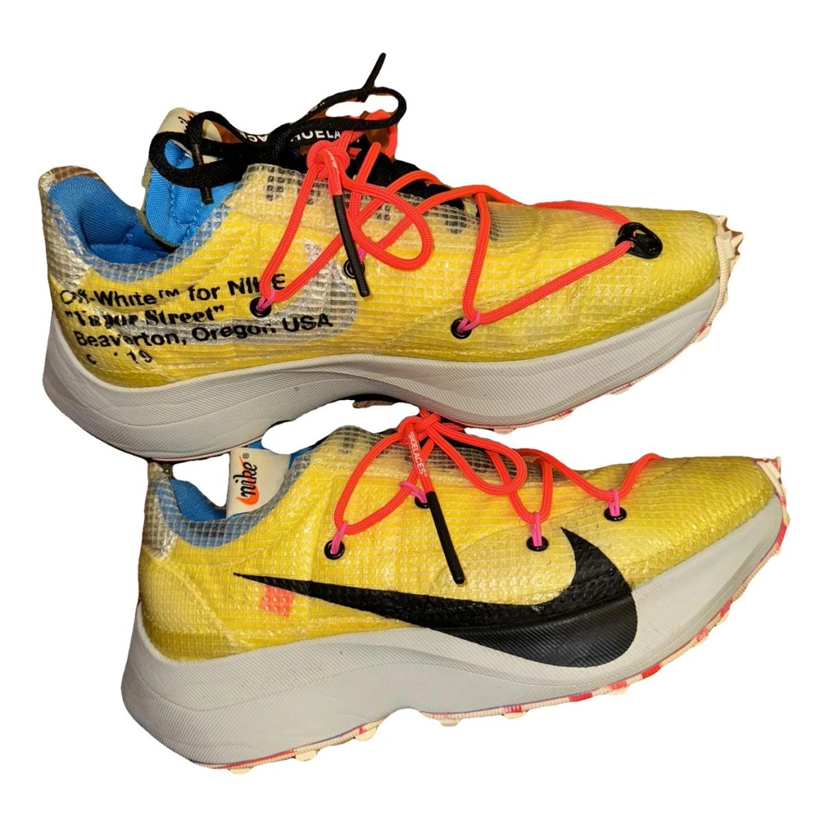 Pre-owned Nike X Off-white Vapor Street Low Trainers In Yellow