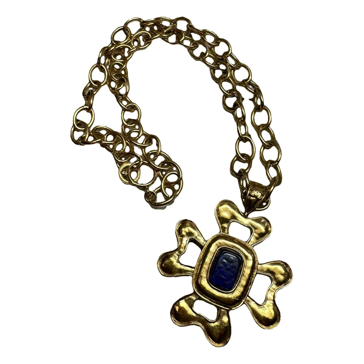 Pre-owned Chanel Gripoix Necklace In Blue