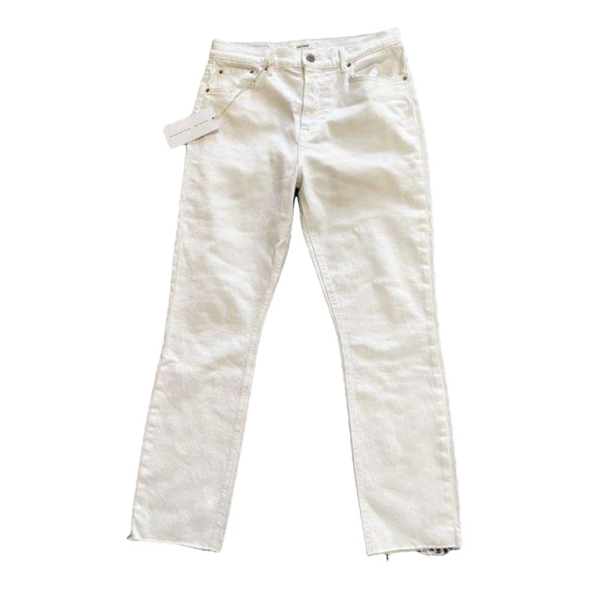 Pre-owned Grlfrnd Slim Jeans In White