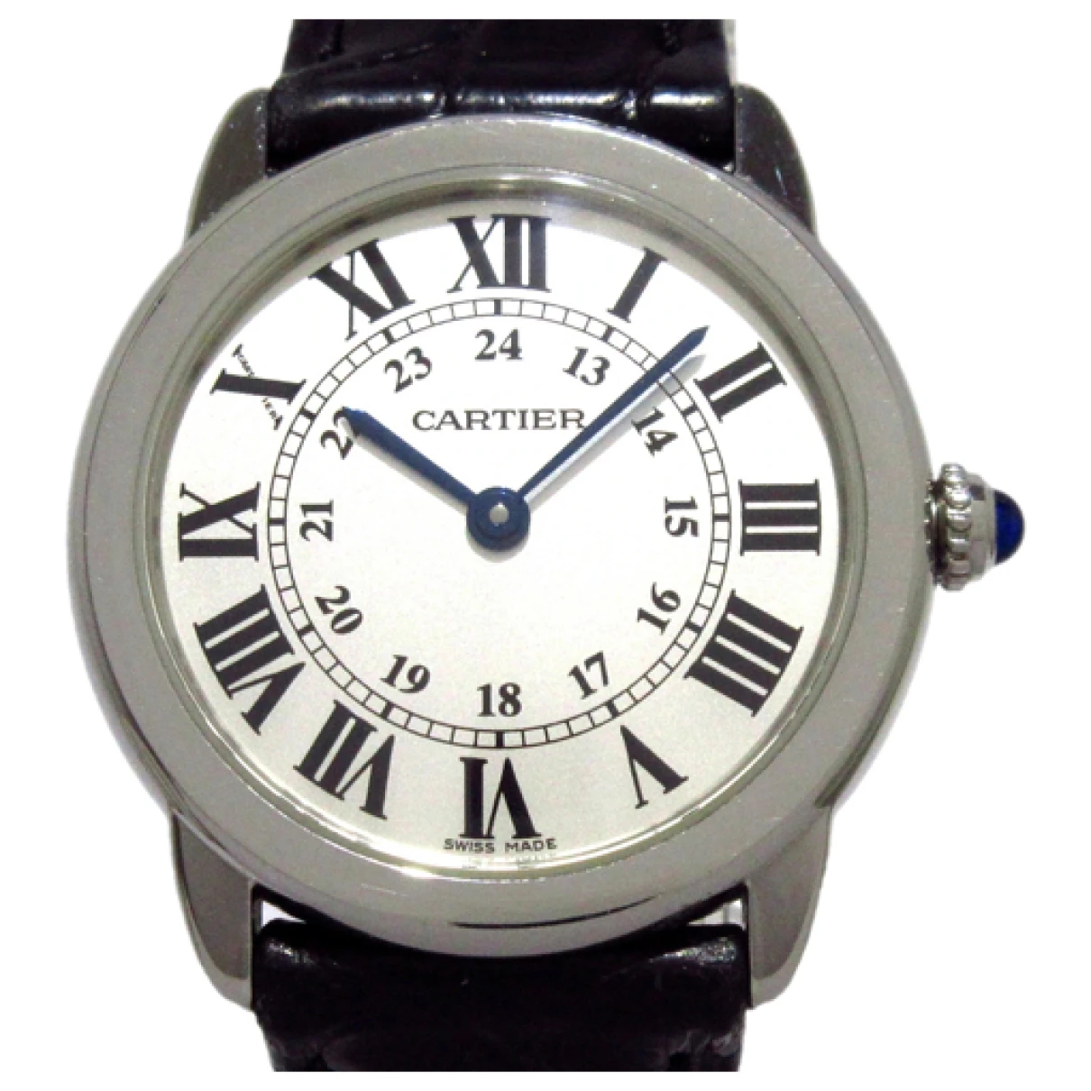 Pre-owned Cartier Ronde Solo Watch In Black