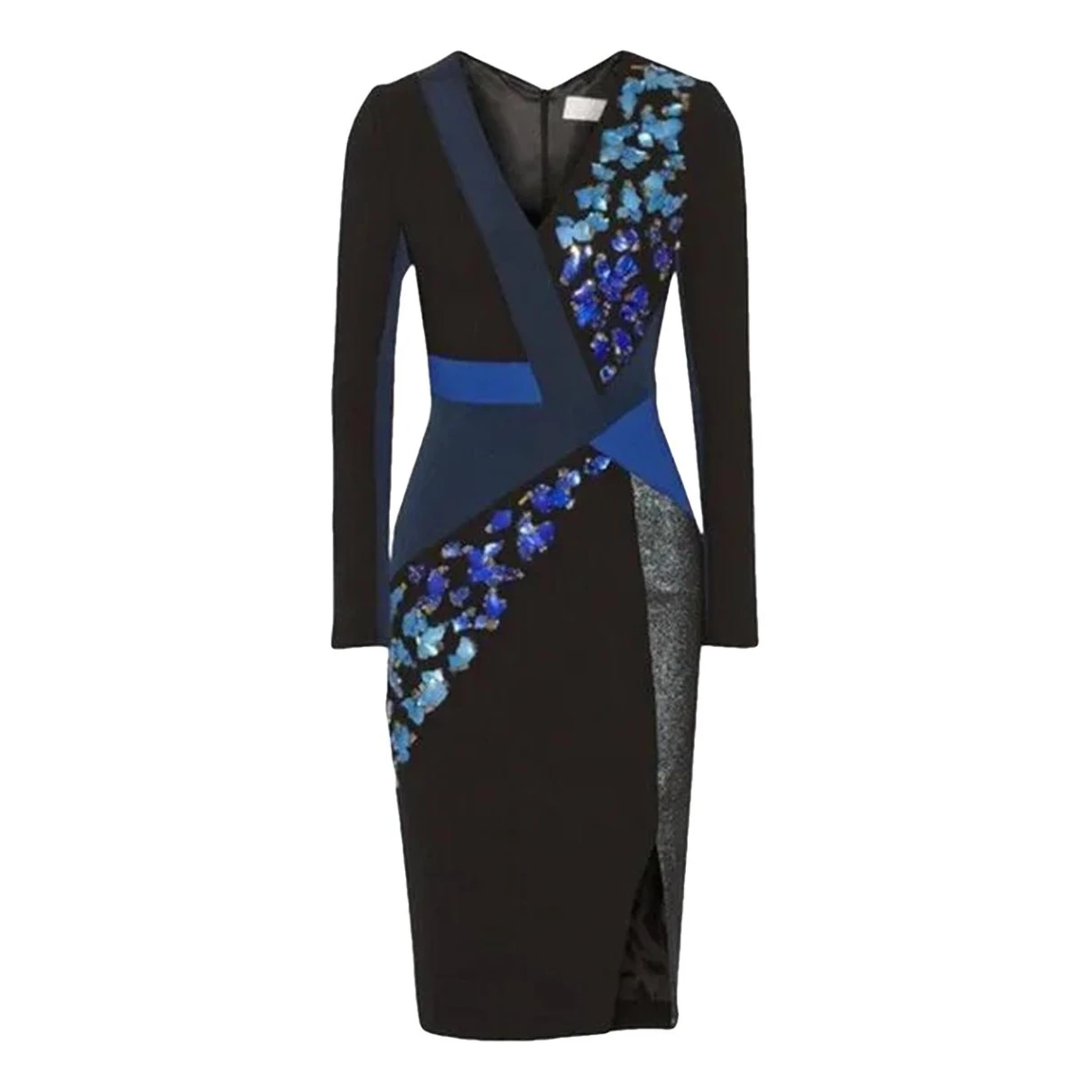 Pre-owned Peter Pilotto Glitter Mid-length Dress In Black