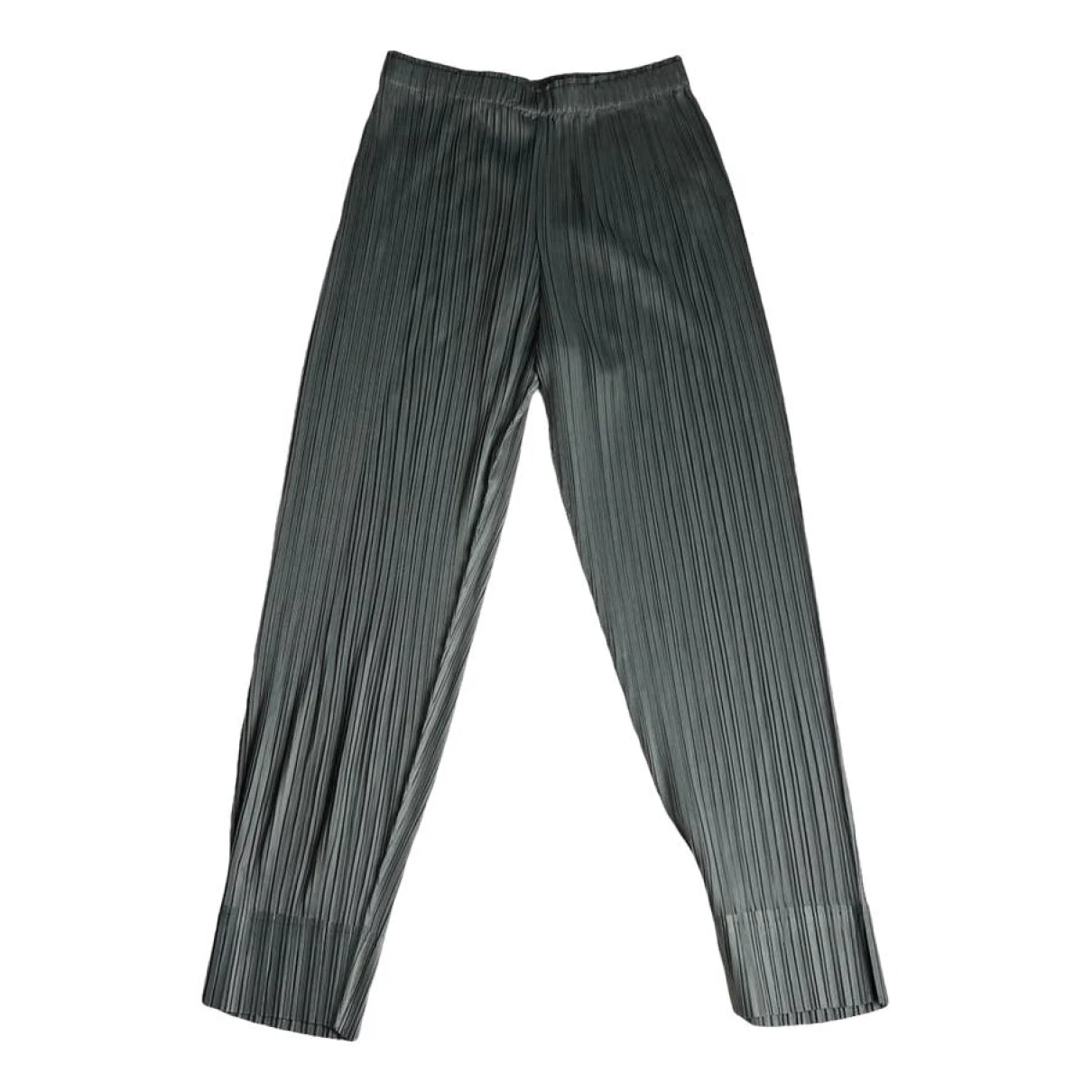 Pre-owned Issey Miyake Trousers In Grey