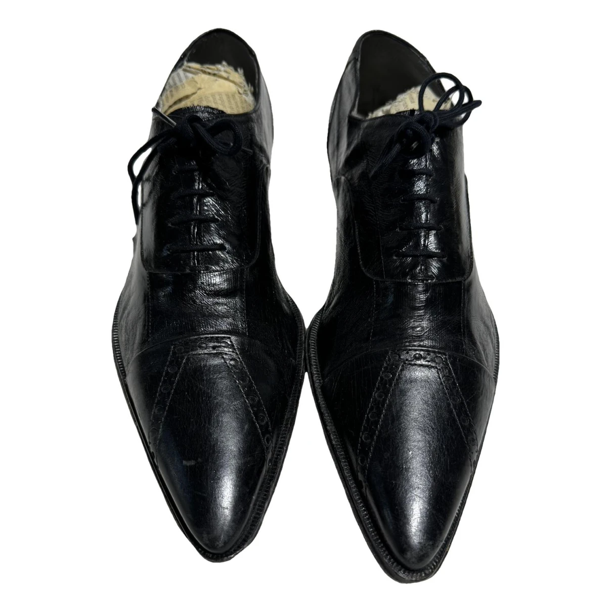 Pre-owned Cesare Paciotti Leather Lace Ups In Black