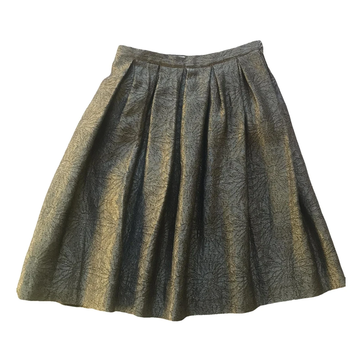 Pre-owned Dries Van Noten Mid-length Skirt In Gold