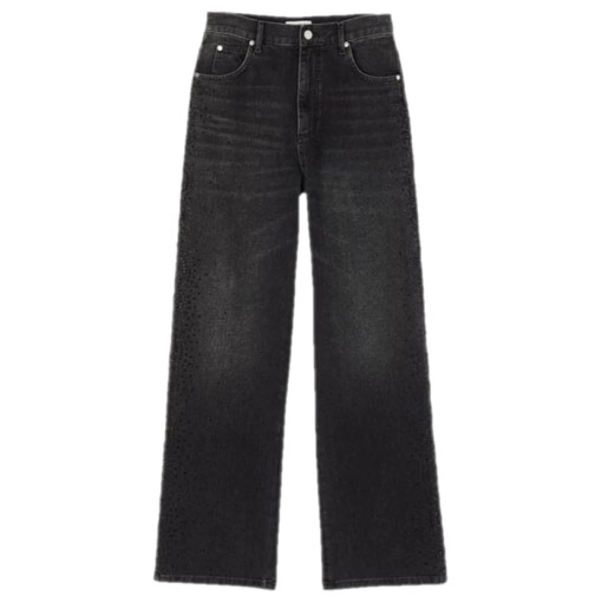 Pre-owned Sandro Large Jeans In Black