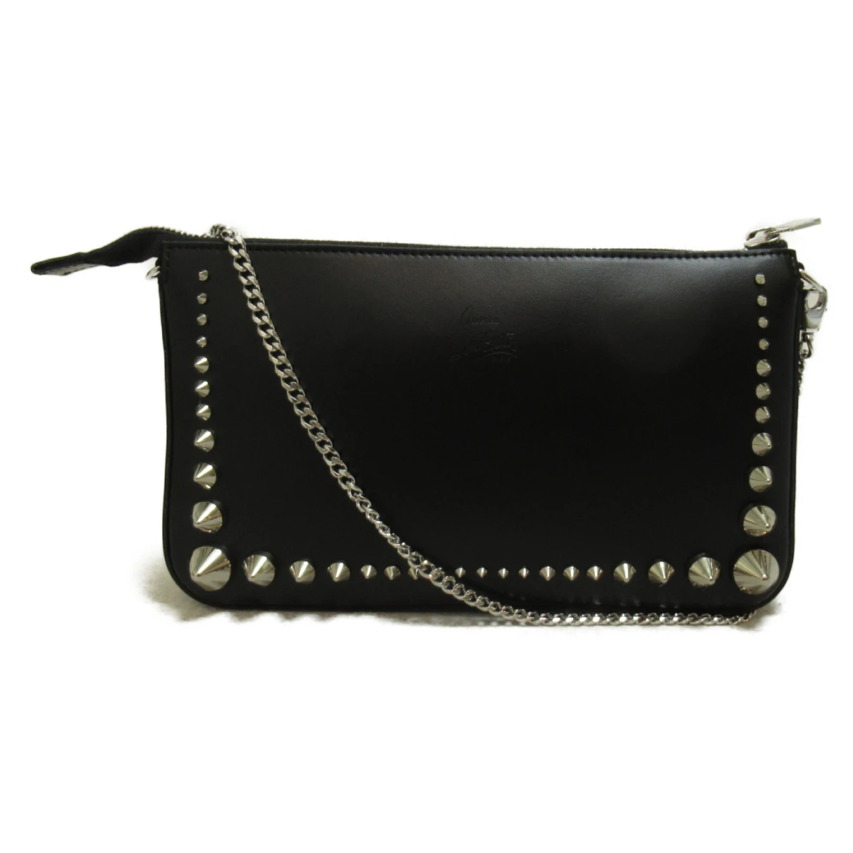 Pre-owned Christian Louboutin Leather Handbag In Black