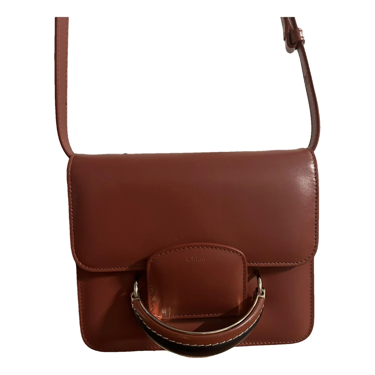 Pre-owned Chloé Kattie Leather Crossbody Bag In Brown
