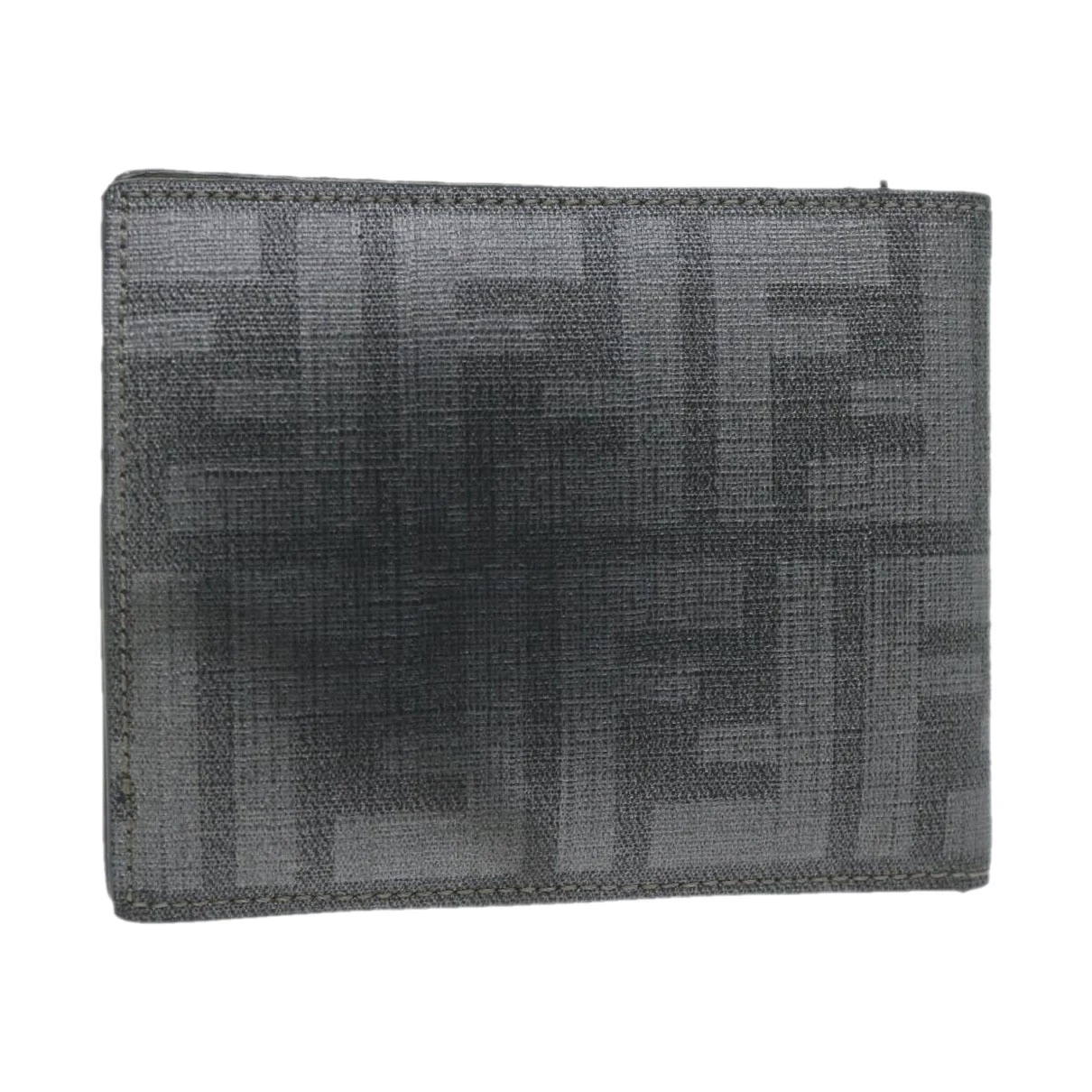 Pre-owned Fendi Cloth Wallet In Grey