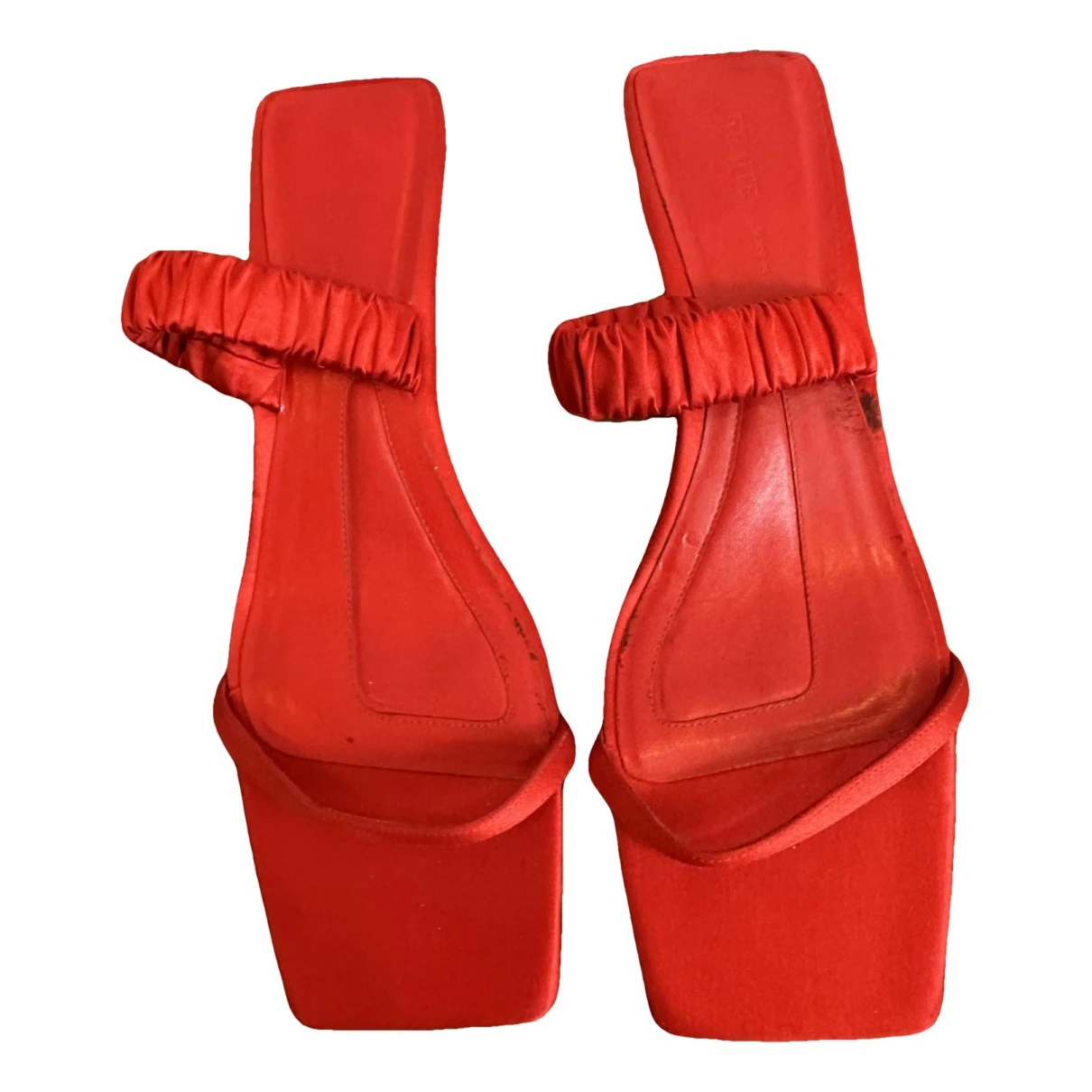 Pre-owned Khaite Cloth Sandal In Red