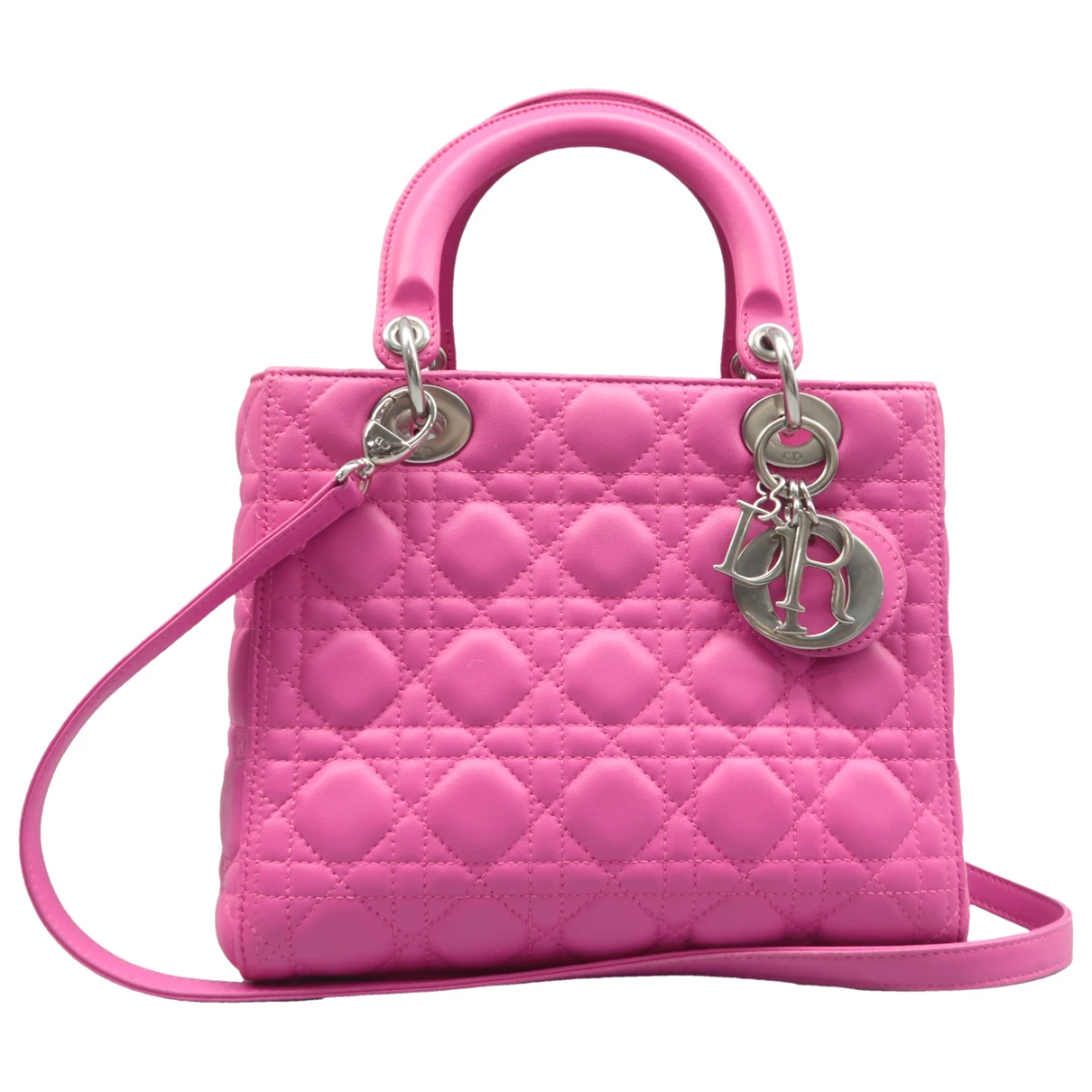 Pre-owned Dior Leather Satchel In Pink