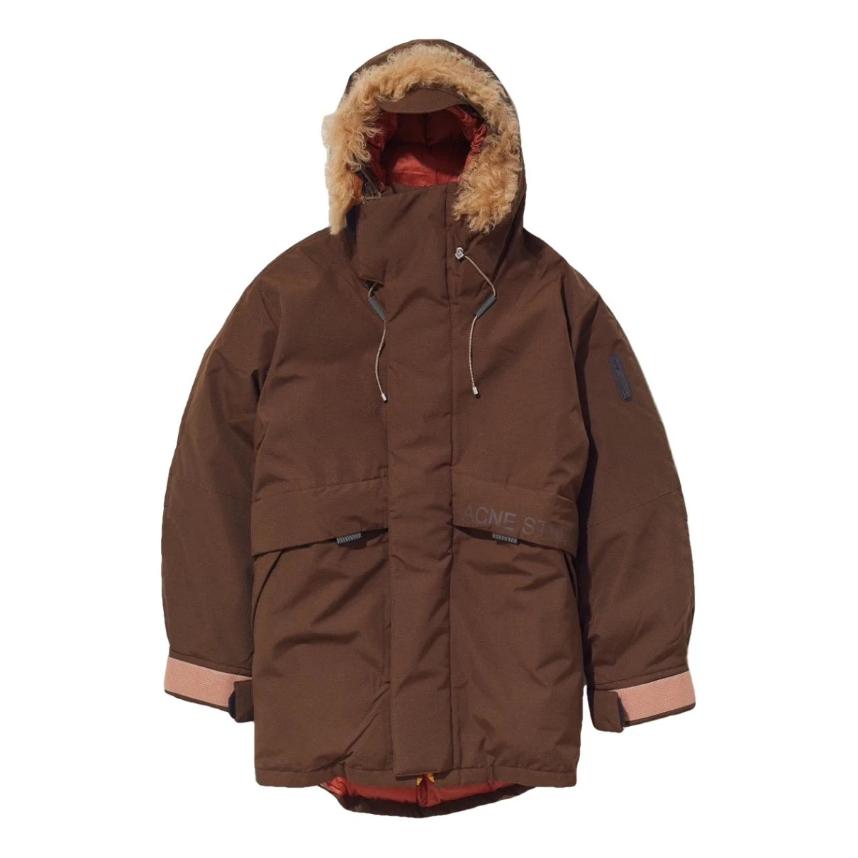 Pre-owned Acne Studios Leather Parka In Brown